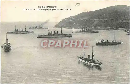 Cartes postales Cote d'Azur Villefranche La Rade Bateaux