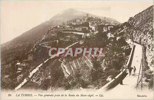 Cartes postales La Turbie Vue generale prise de la Route du Mont Agel