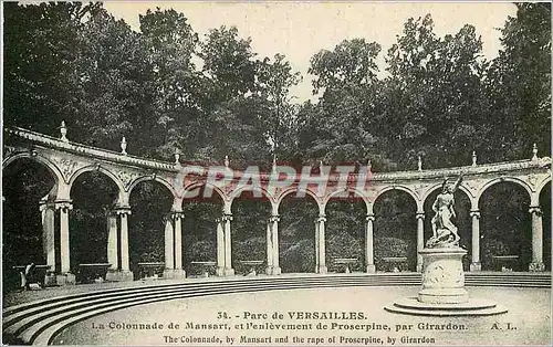 Ansichtskarte AK Parc de Versailles La Colonnade de Mansart et l'enlevement de Proserpine par Girardon