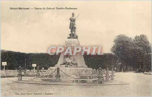 Cartes postales Saint-Malxent - Statue du Colonel Denfert-Rochereau Lion