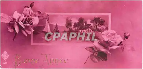 Cartes postales Bonne Annee Fleurs