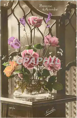 Cartes postales Bonne Annee Fleurs
