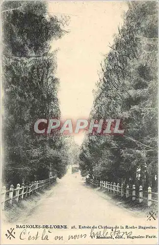Cartes postales BAGNOLES-DE-L'ORNE Entree du Ch�teau de la Roche Bagnoles