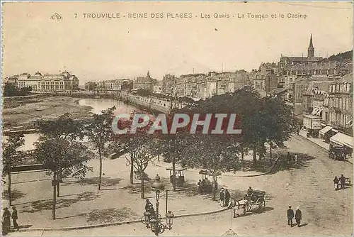 Cartes postales TROUVILLE REINE DES PLAGES - Les Quais 6 La Touque et le Casino