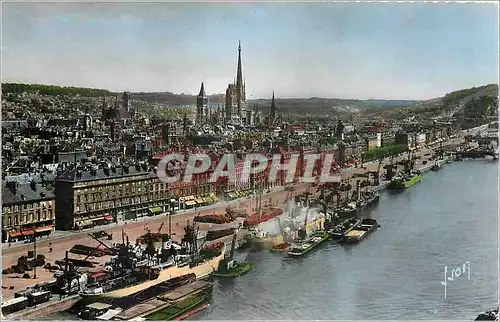 Cartes postales moderne ROUEN Les quais vus du pont Transbordeur