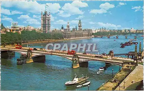 Cartes postales moderne LONDON Lambeth Bridge and Houses of Parlament