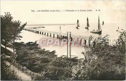 Ansichtskarte AK LE CROISIC - L'Estacade et la Grande Jetee Bateaux