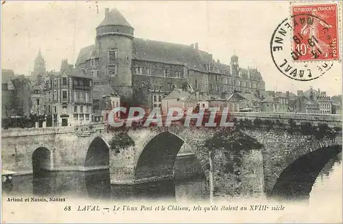 Cartes postales LAVAL Le Vieux Pont et le Ch�teau