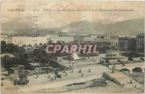 Ansichtskarte AK NICE - Le Jardin du Roi Albert et le Monument du Centenaire