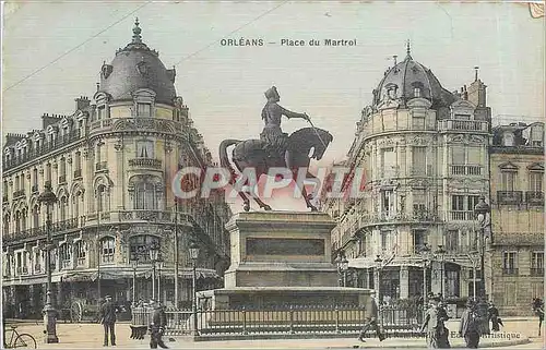 Ansichtskarte AK ORLEANS - Place du Martroi (carte toilee)