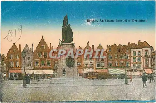 Cartes postales BRUGES La Statue Breydel