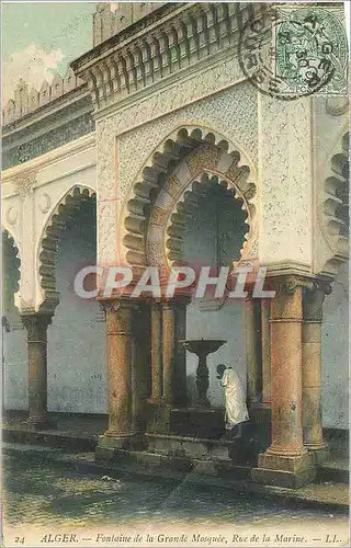 Cartes postales ALGER Fontaine de la Grande Mosquee