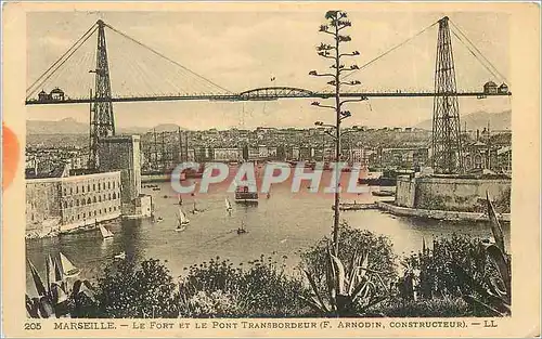 Cartes postales MARSEILLE LE FORT ET LE PONT TRANSBORDEUR