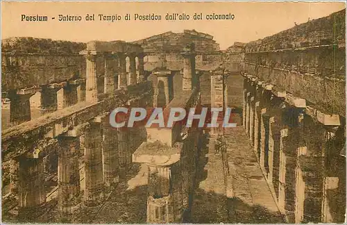 Cartes postales PAESTUM - Interno del Templo di Poseldon