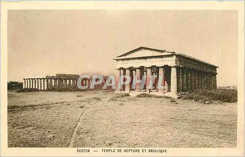 Cartes postales PAESTUM - TEMPLE DE NEPTUNE ET BASILIQUE