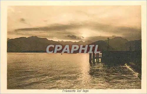 Ansichtskarte AK TRAMONTO sul Lago