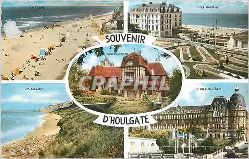 Cartes postales moderne HOULGATE Golf La plage Le Grand Hotel Les falaises