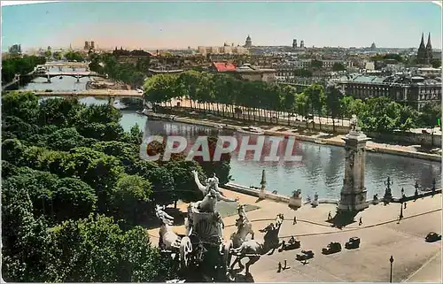 Moderne Karte PARIS Perpectives sur les Ponts de la Seine