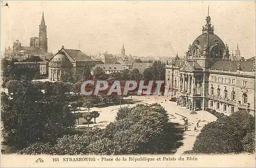 Cartes postales STRASBOURG -Place de la Republique et Palais du Rhin