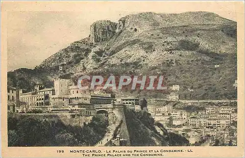 Cartes postales MONTE-CARLO  - Le Palais du Prince et la Condamine