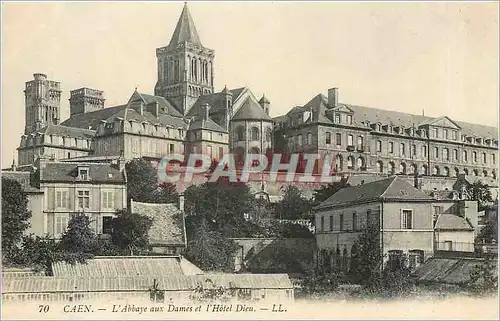 Ansichtskarte AK CAEN - L'Abbaye aux Dames et l'Hotel Dieu