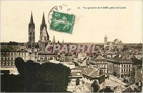 Cartes postales Vue Generale du Caen  prise du Lycee