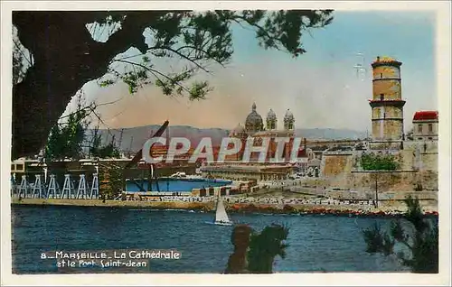 Ansichtskarte AK Marseille - La Cath�drale et le Fort Saint-Jean