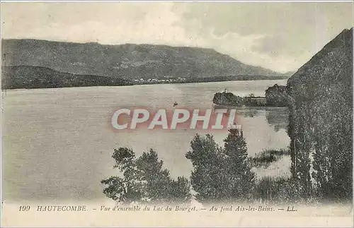 Cartes postales HAUTECOMBE - Vue d'ensemble du Lac du Bourget - Au fond Aix-les-Bains