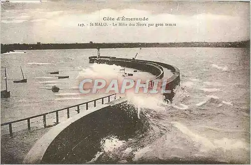 Ansichtskarte AK Cote d'Emeraude - St MALO - Le M�le des Noirs par gros temps