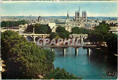 Moderne Karte Les Sept Ponts Paris Notre Dame