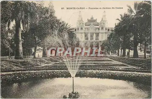 Cartes postales MONTE-CARLO - Fontaine et jardins du Casino