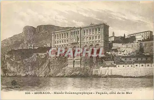 Ansichtskarte AK MONACO - Mus�e Oc�anographique - Fa�ade  c�t� de la mer