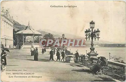 Cartes postales MONTE-CARLO les terrasses et Kiosque