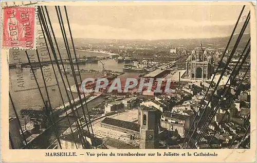 Ansichtskarte AK MARSEILLE - Vue prise du Transbordeur sur la Joliette et la Cath�drale