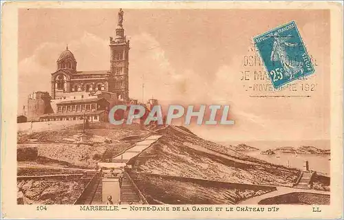 Cartes postales MARSEILLE - Notre-Dame de la Guarde et le Ch�teau d'If