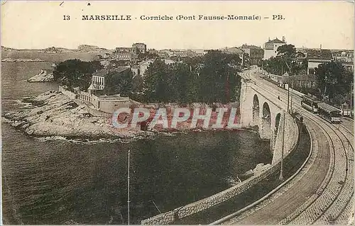 Ansichtskarte AK MARSEILLE - Corniche (Pont Fausse-Monnaie)