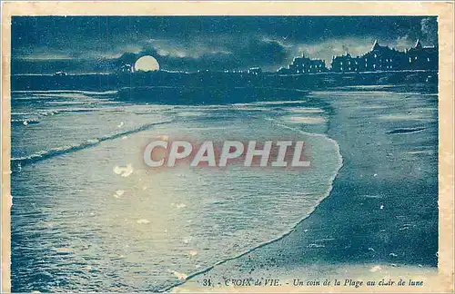 Cartes postales CROIX de VIE - Un coin de la plage au clair de lune