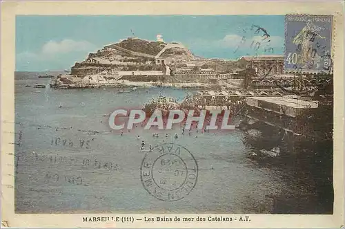 Cartes postales MARSEILLE - Les bains de mer des Catalans