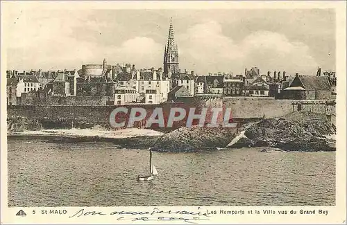 Cartes postales St MALO les Remparts et la ville vus du Grand Bey