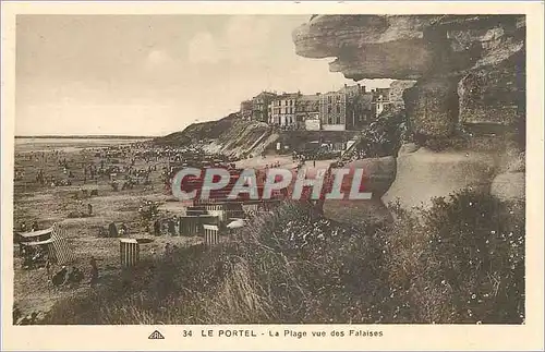 Cartes postales LE PORTEL - La plage vue des Falaises