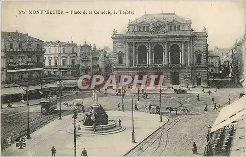 Cartes postales MONTPELLIER - Place de la Com�die  le Th�atre