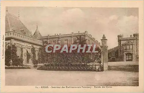 Cartes postales REIMS - Int�rieur des Etablissements Pommery - Entr�e des caves