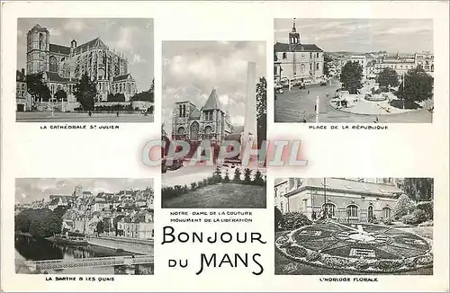 Cartes postales Bonjour du Mans