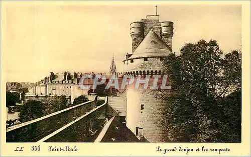 Ansichtskarte AK Saint-Malo Le grand donjon et les remparts