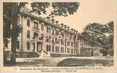 Ansichtskarte AK Sanatorium des Cheminots - Section f�minine de CHAMPROSAY (S-et-O) Batiment principal - Fa�ade s