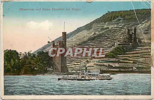 Cartes postales mauseturm und Ruine Ehrenfels bei Bingen