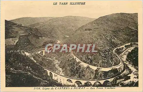 Cartes postales Ligne de CASTRES � MURAT - Les Trois Viaducs