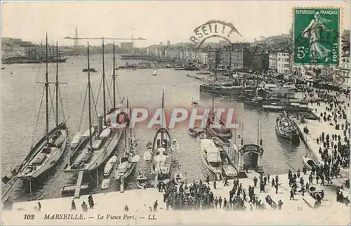 Cartes postales MARSEILLE - Le Vieux Port Bateaux