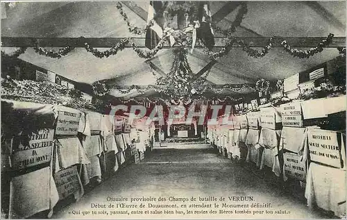 Cartes postales Ossuaire provisoire des champs de bataille de Verdun