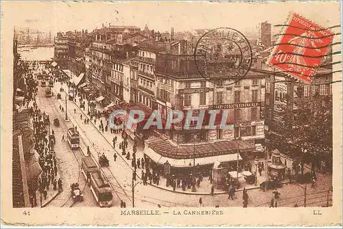 Cartes postales MARSEILLE - La Cannebi�re